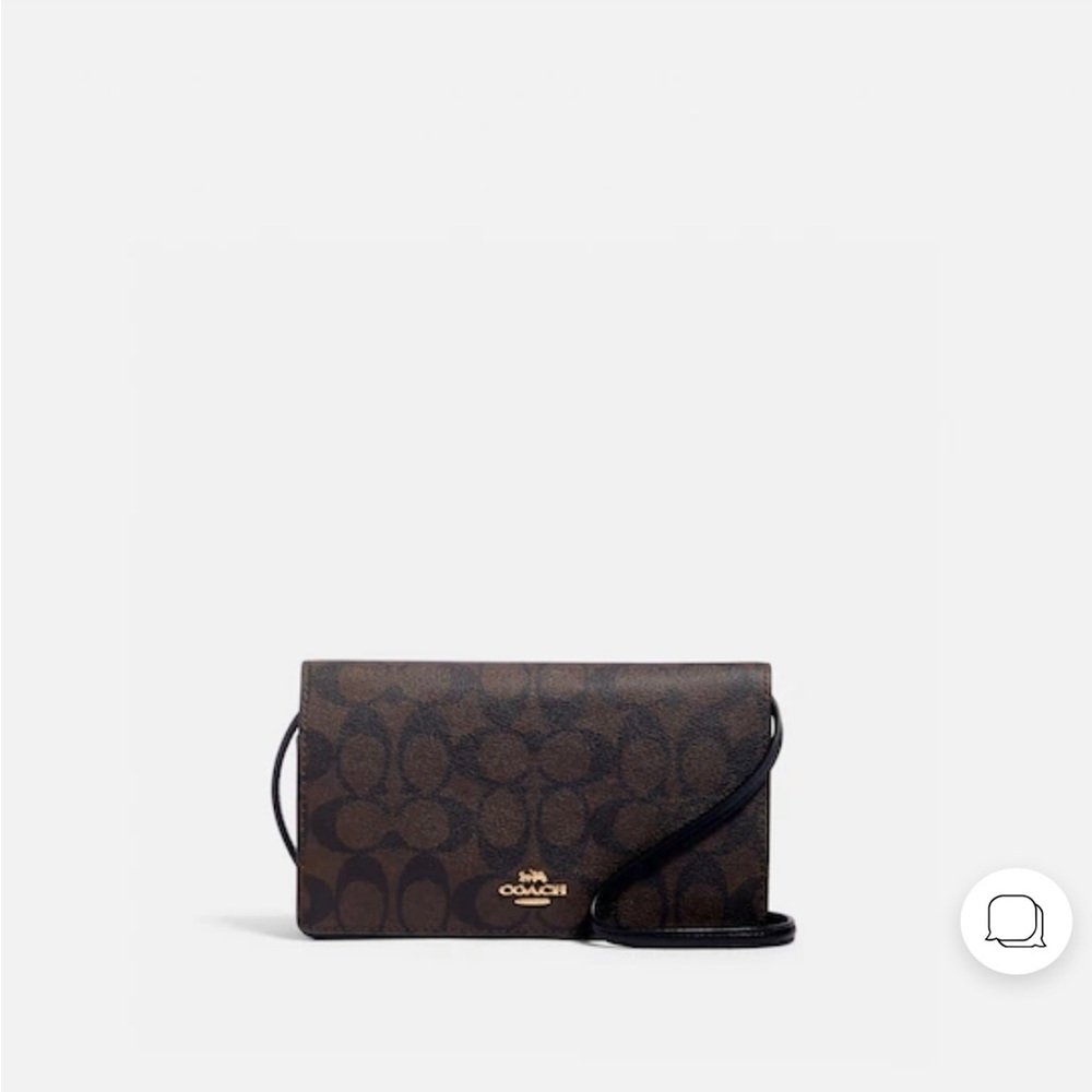 COPY - Coach Anna Foldover Clutch Crossbody In Signature Canvas